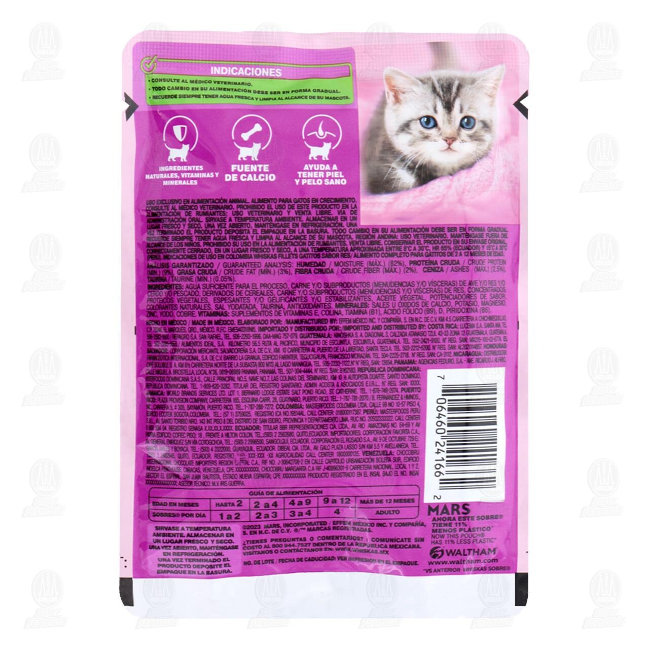 Fillets con Res Whiskas Gatitos 2-12 Meses, 85 gr. image number 1