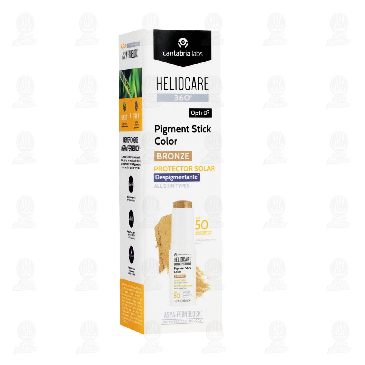Heliocare 360&deg; Pigment Stick Color Bronze Protector Solar SPF 50, 10 gr.
