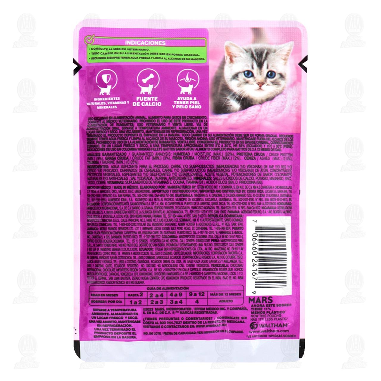 Fillets con At&uacute;n Whiskas Gatitos 2-12 Meses, 85 gr. image number 1