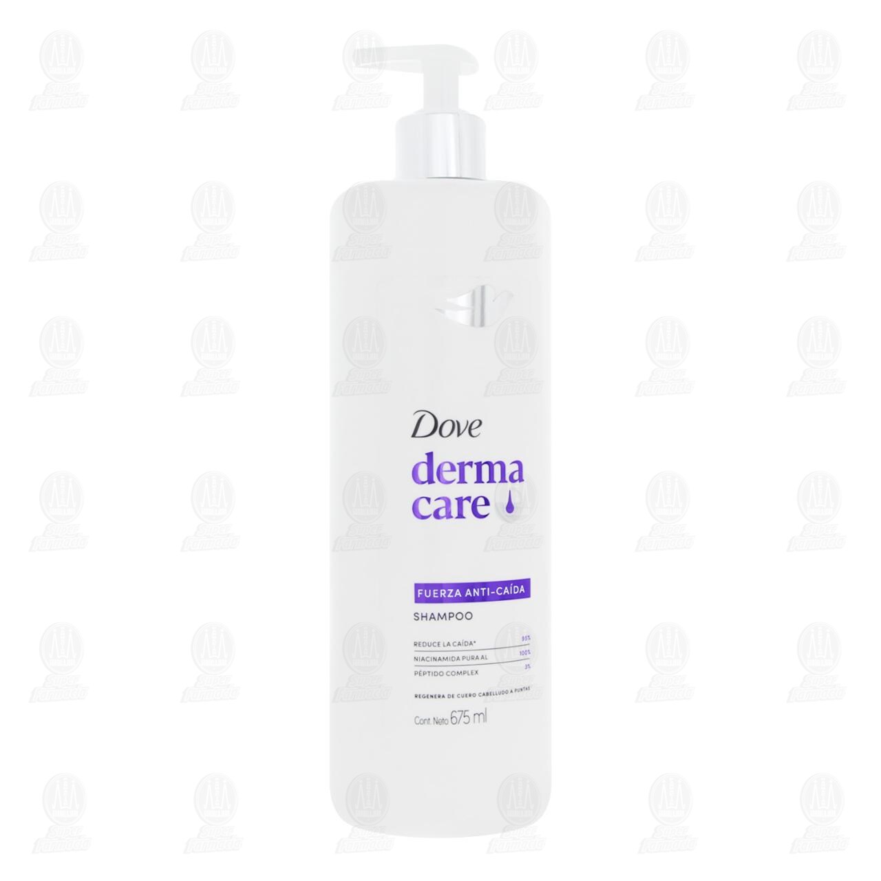 Shampoo Dove Derma Care Fuerza Anti-Ca&iacute;da con Niacinamida y P&eacute;ptidos, 675 ml
