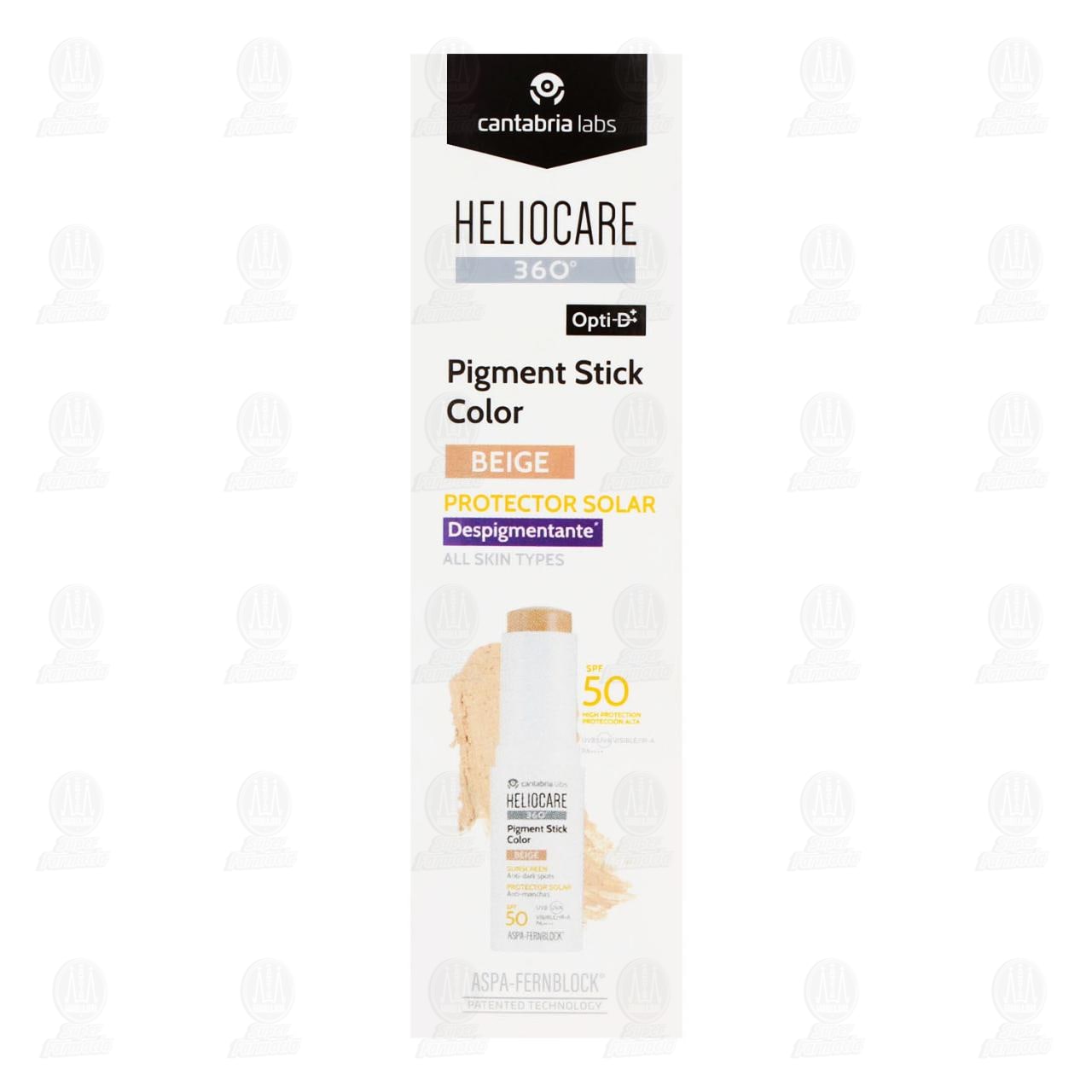 Heliocare 360&deg; Pigment Stick Color Beige Protector Solar SPF 50, 10 gr. image number 1