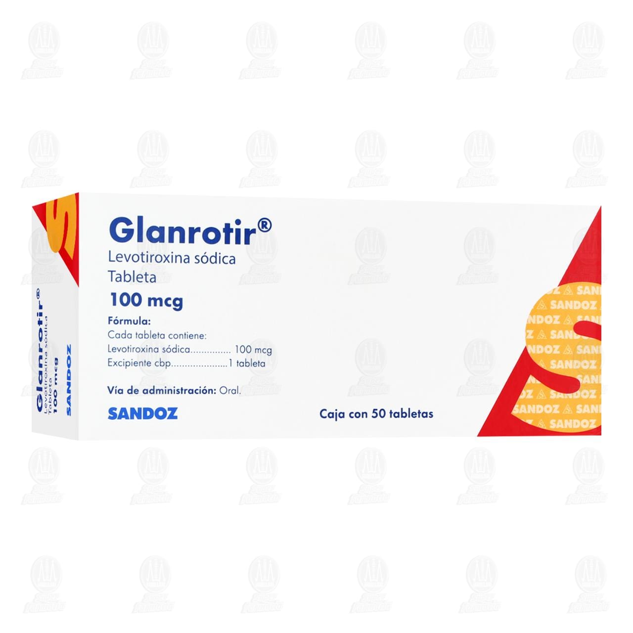 Glanrotir 100 mcg, 50 Tabletas.
