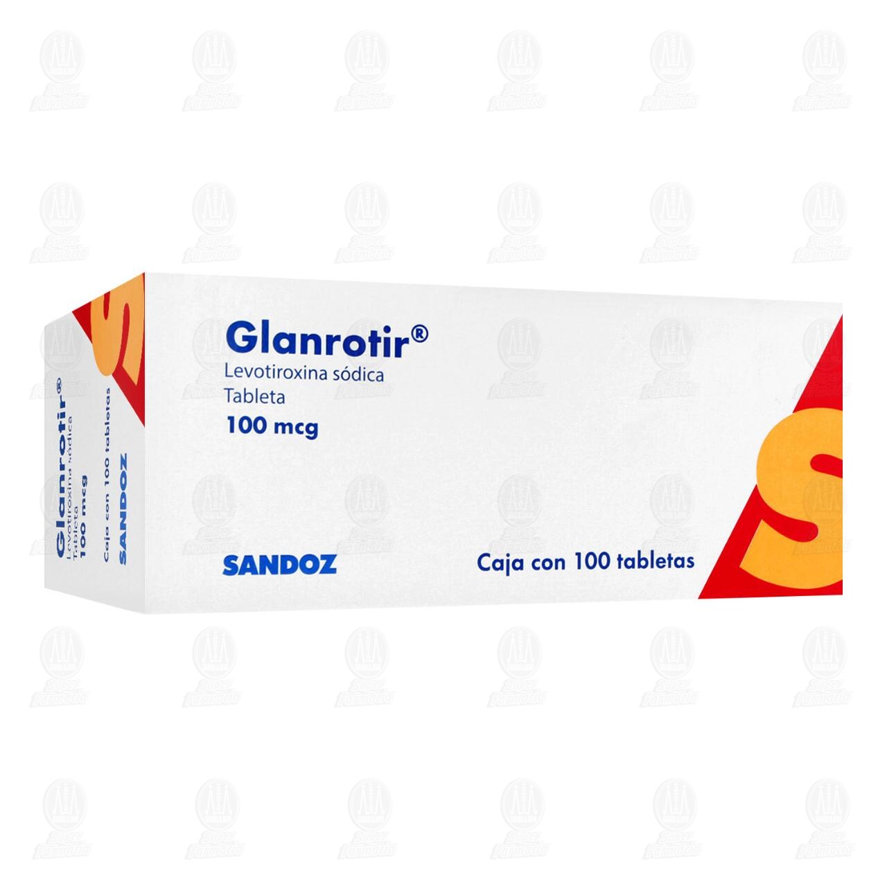 Glanrotir 100 mcg, 100 Tabletas. image number 0