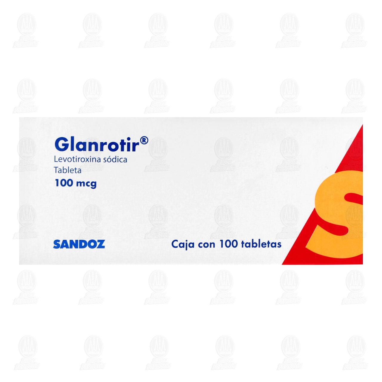 Glanrotir 100 mcg, 100 Tabletas. image number 1