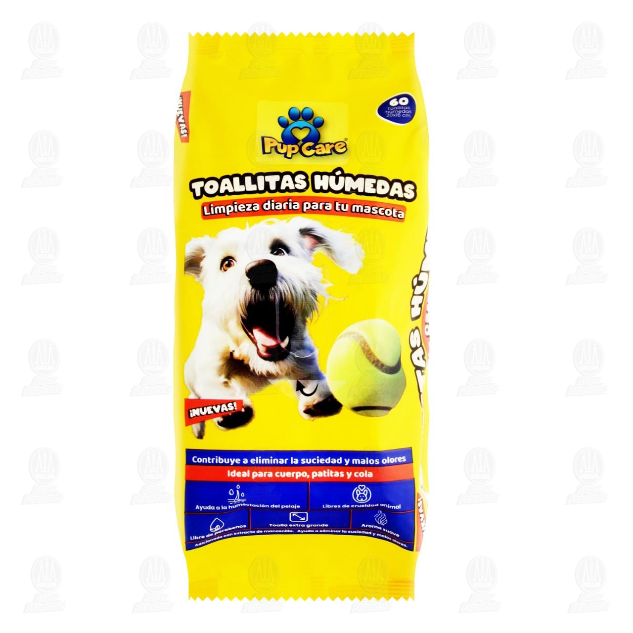 Toallitas H&uacute;medas Pupcare Limpieza Diaria para tu Mascota, 60 pzas. image number 0