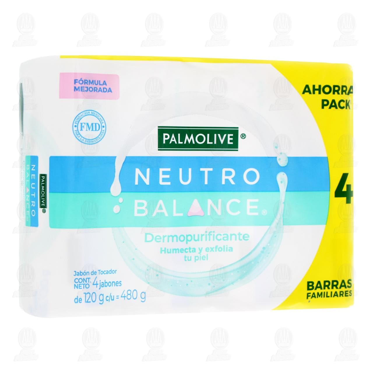 Jab&oacute;n de Tocador Palmolive Neutro Balance Dermopurificante, 4 Barras de 120 gr c/u. image number 0