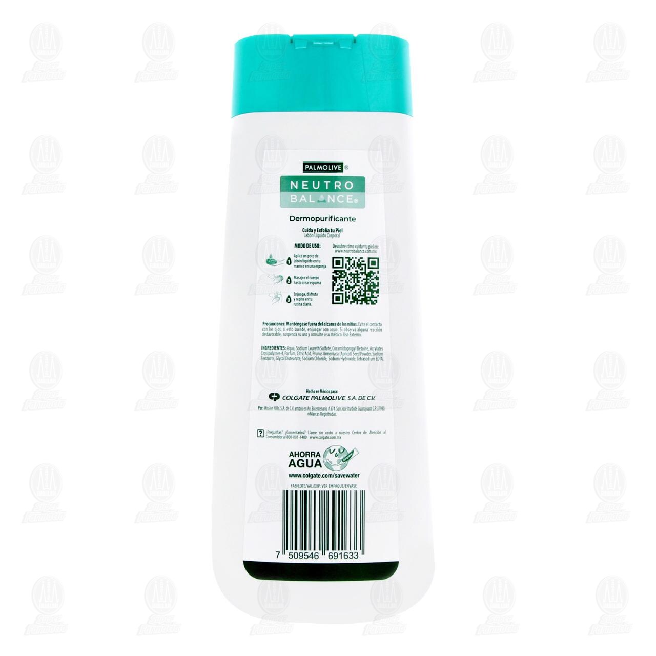 Gel de Ba&ntilde;o Palmolive Neutro Balance Dermopurificante con Part&iacute;culas Exfoliantes, 591 ml. image number 2