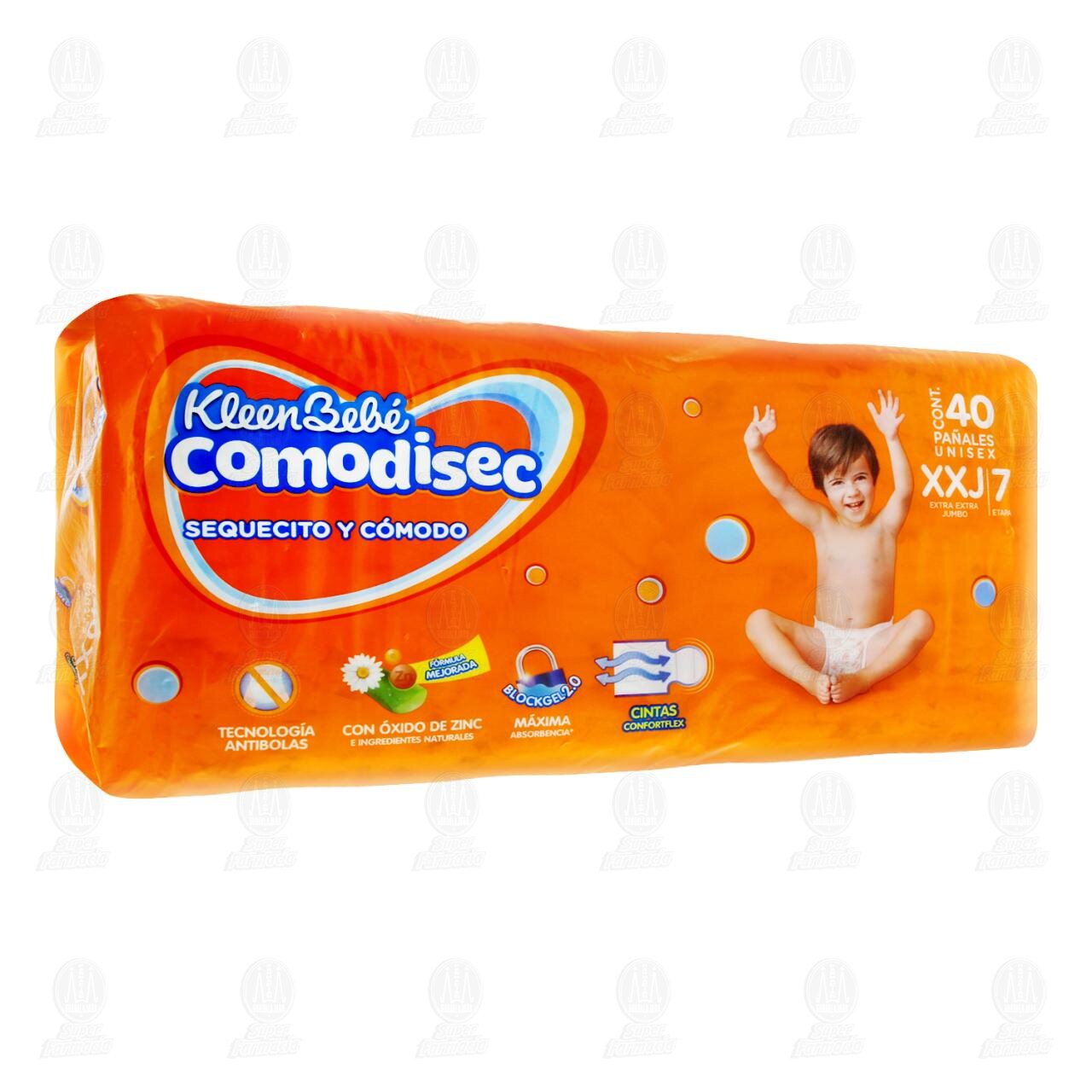 Pa&ntilde;ales para Beb&eacute; KleenBeb&eacute; Comodisec Etapa 7 XXJ, 40 pzas.