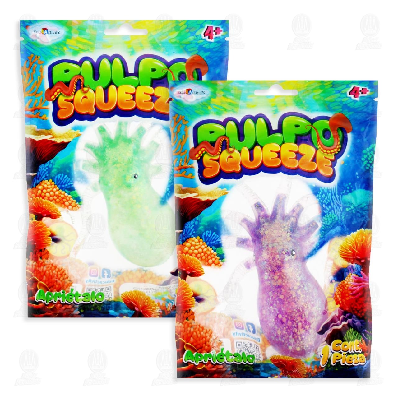 Juguete Pulpo Squeeze EducActivity Diferentes Colores, 1 pz. image number 2
