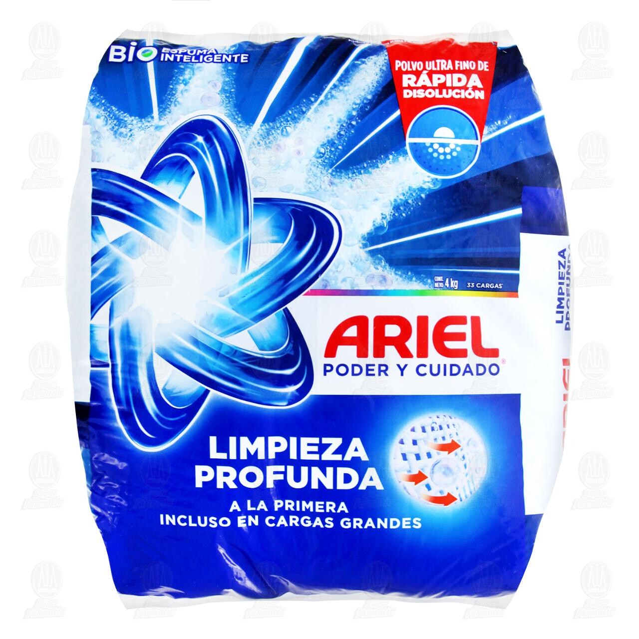Detergente en Polvo Ariel Poder y Cuidado, 4 kg. image number 0