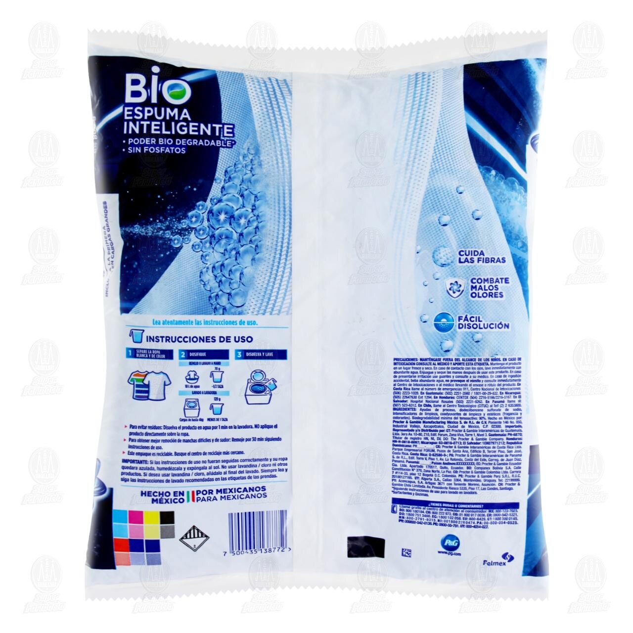 Detergente en Polvo Ariel Poder y Cuidado, 800 gr. image number 1