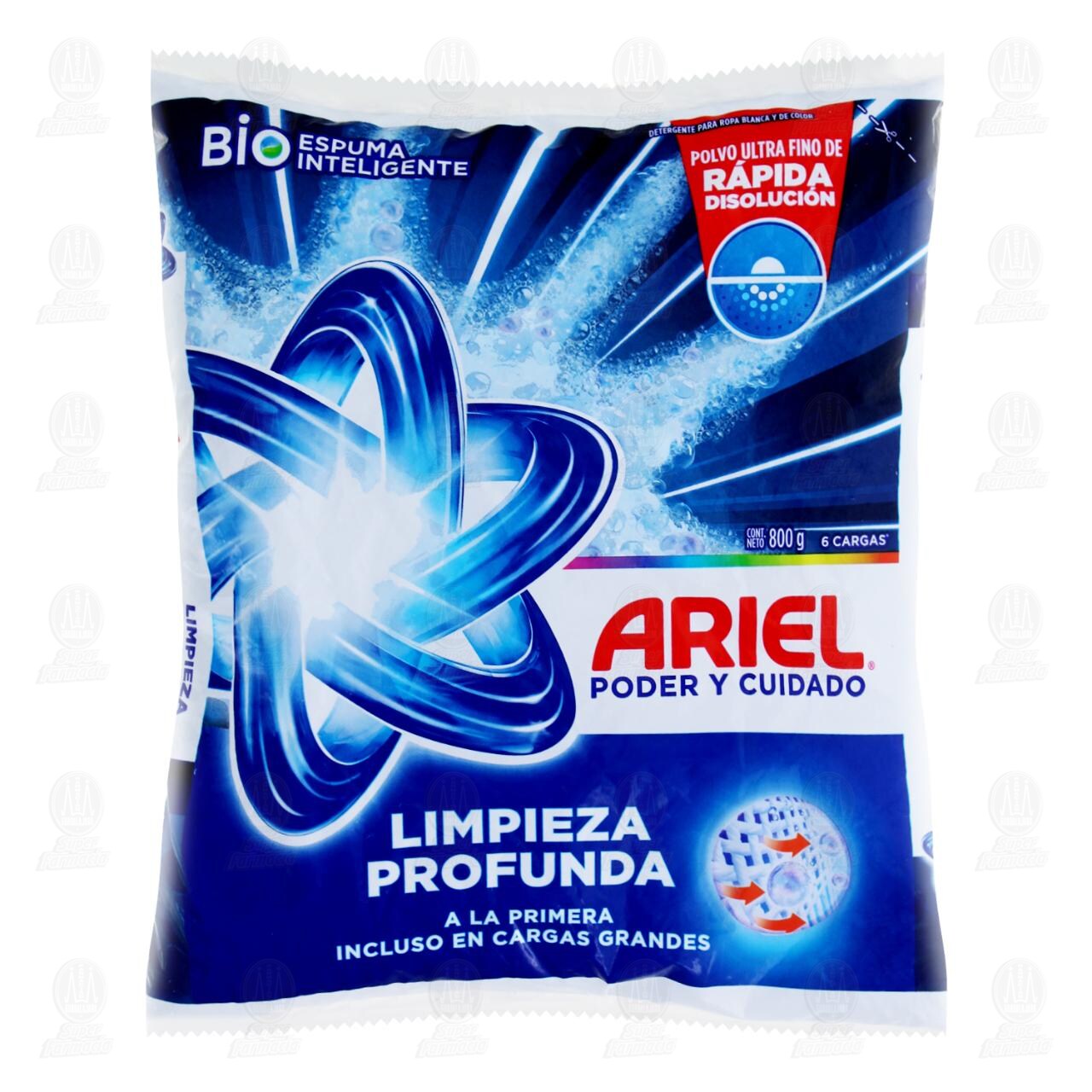 Detergente en Polvo Ariel Poder y Cuidado, 800 gr. image number 0