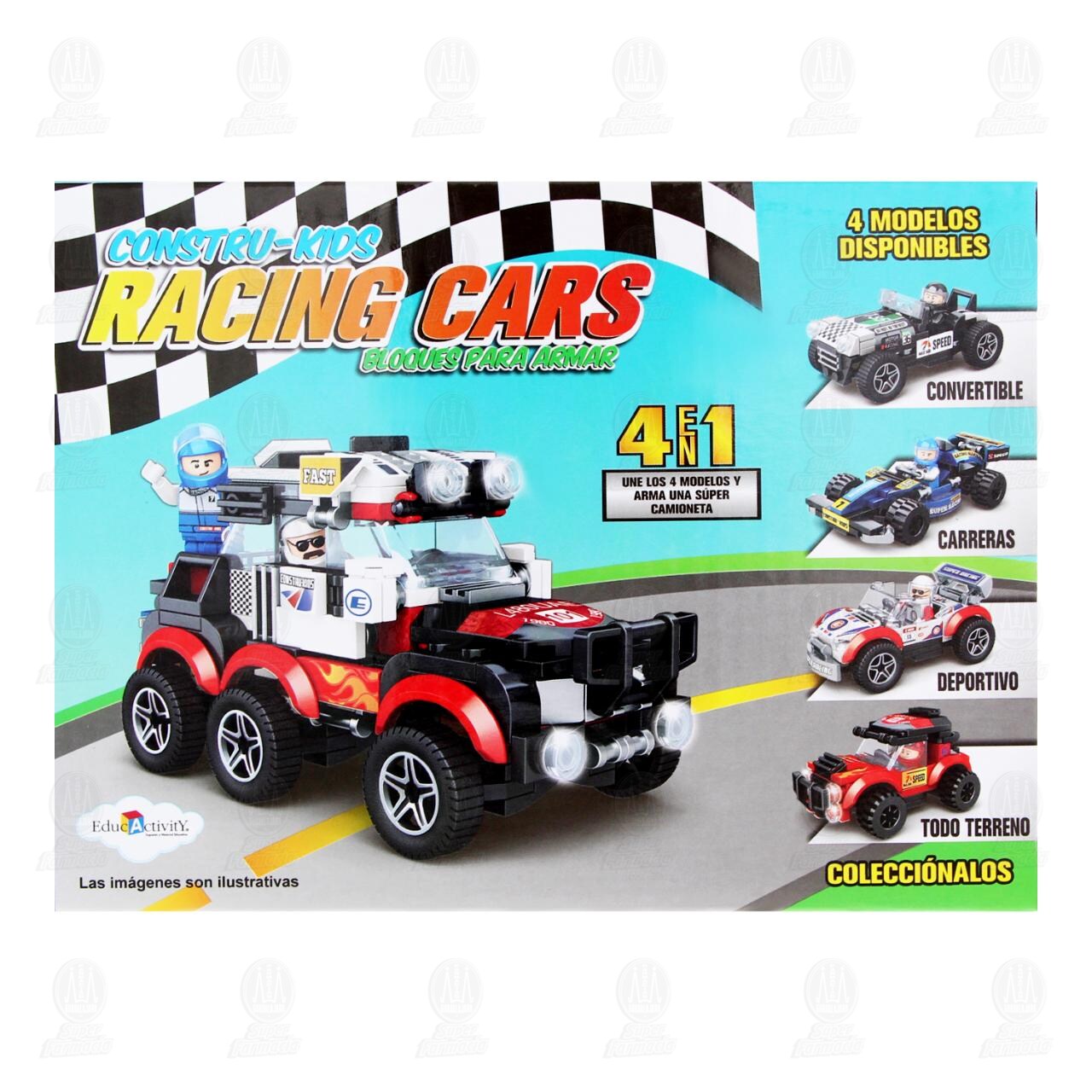 Bloques Constru-Kids EduCactivity Racing Cars Varios Modelos, 1 pz. image number 2