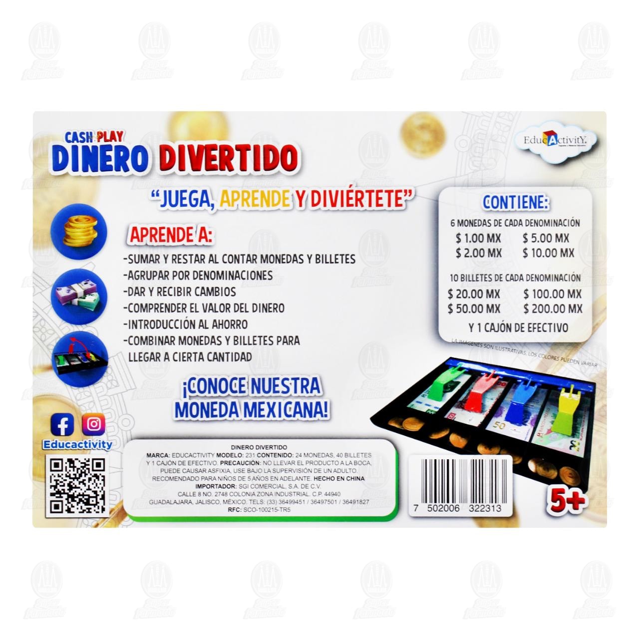 Juego Educactivity Cash And Play Dinero Divertido, 1 pz. image number 1
