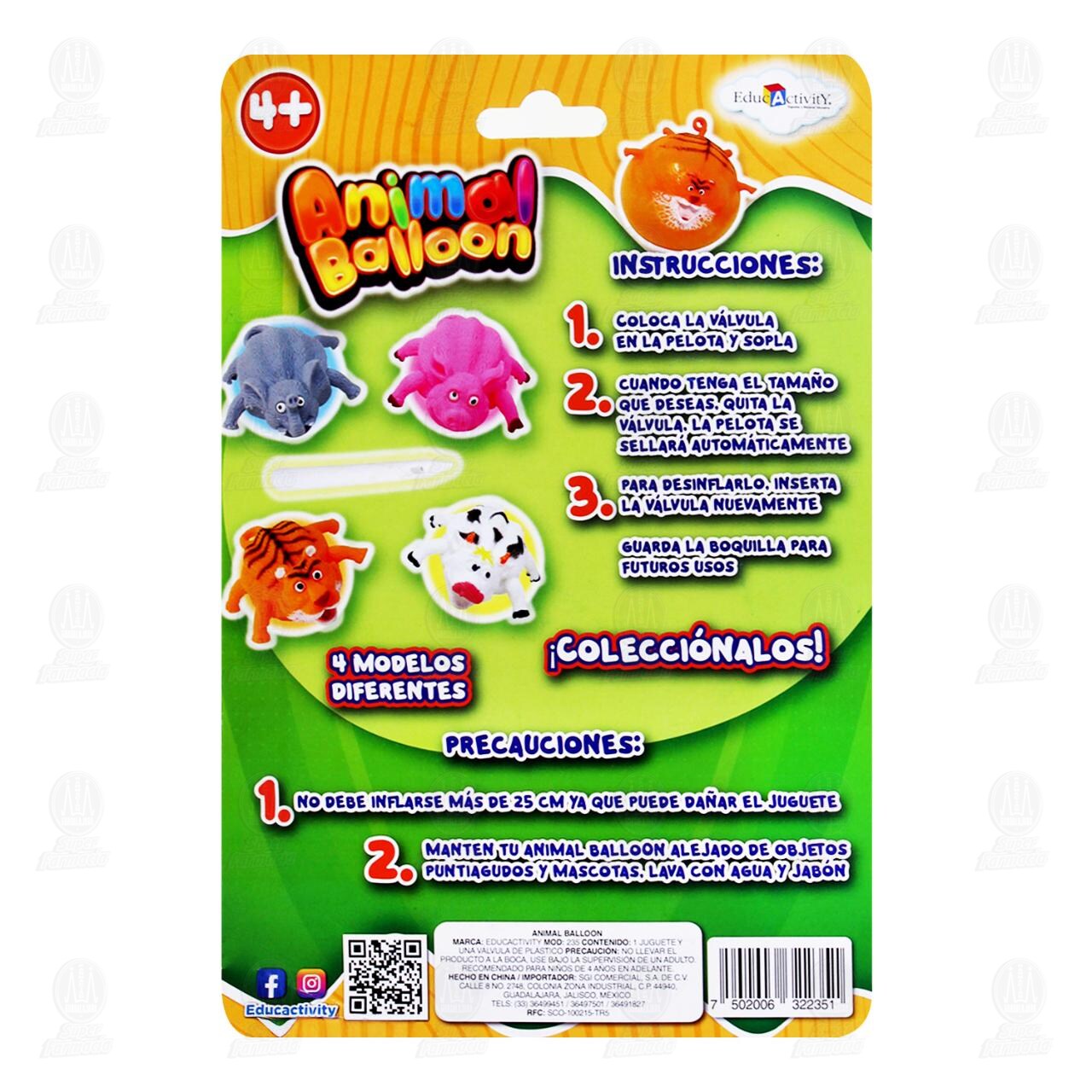 Juguete Animal Balloon Diferentes Modelos, 1 pz. image number 1