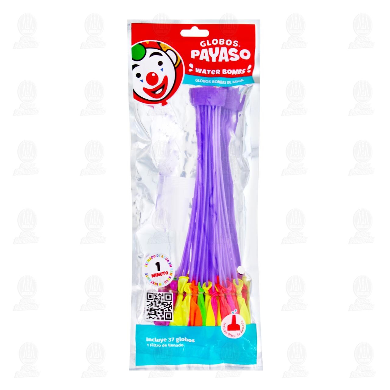 Water Bombs Globos Payaso con Filtro de Llenado, 38 pzas.