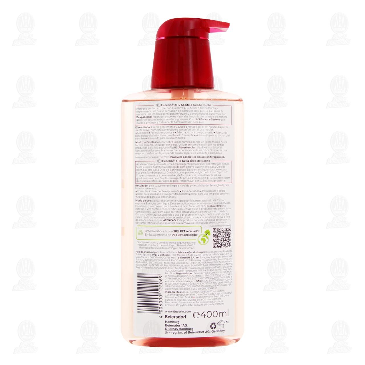 Eucerin pH5 Aceite & Gel de Ducha Piel Seca y Sensible, 400 ml. image number 2