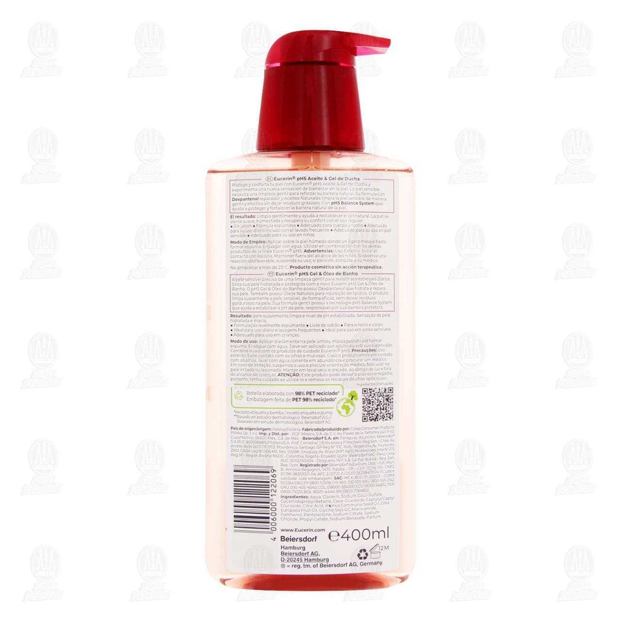 Eucerin pH5 Aceite & Gel de Ducha Piel Seca y Sensible, 400 ml. image number 2