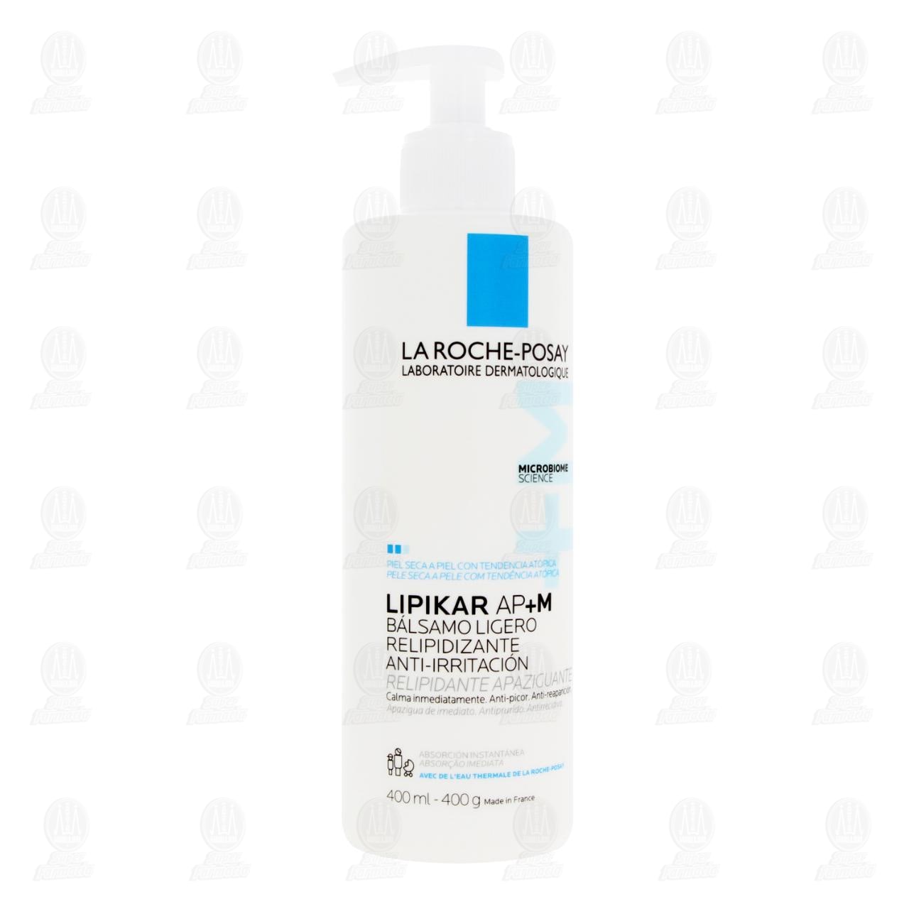 La Roche Posay B&aacute;lsamo Ligero Lipikar AP+M Relipidizante Anti-Irritaci&oacute;n, 400 ml.
