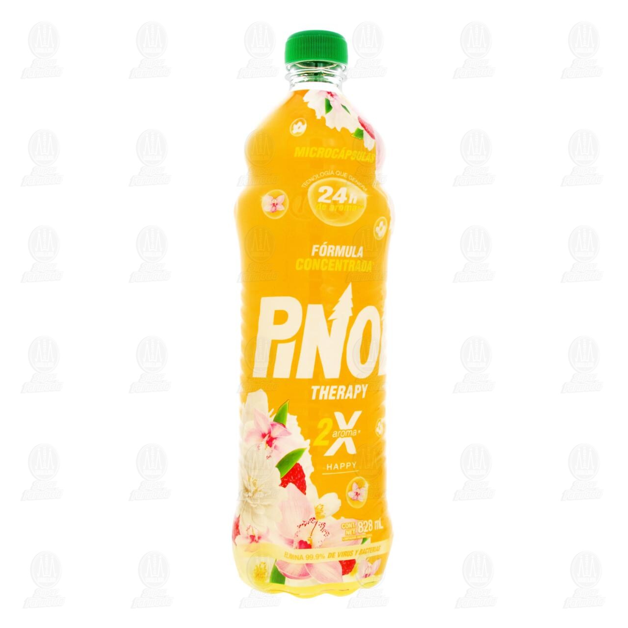 Limpiador Pinol Therapy Happy Antibacterial, 828 ml.