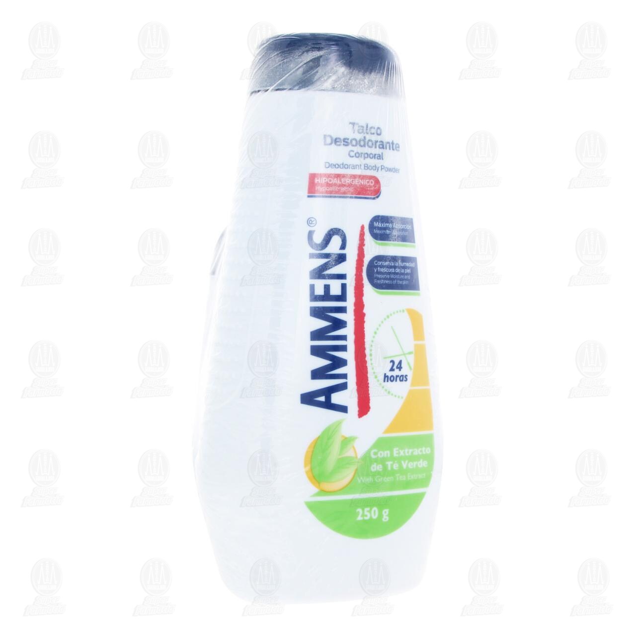 Pack Ammens Talco Desodorante Corporal Extracto de T&eacute; Verde 250 gr + Fresco Aroma 60 gr, 2 pzas. image number 0