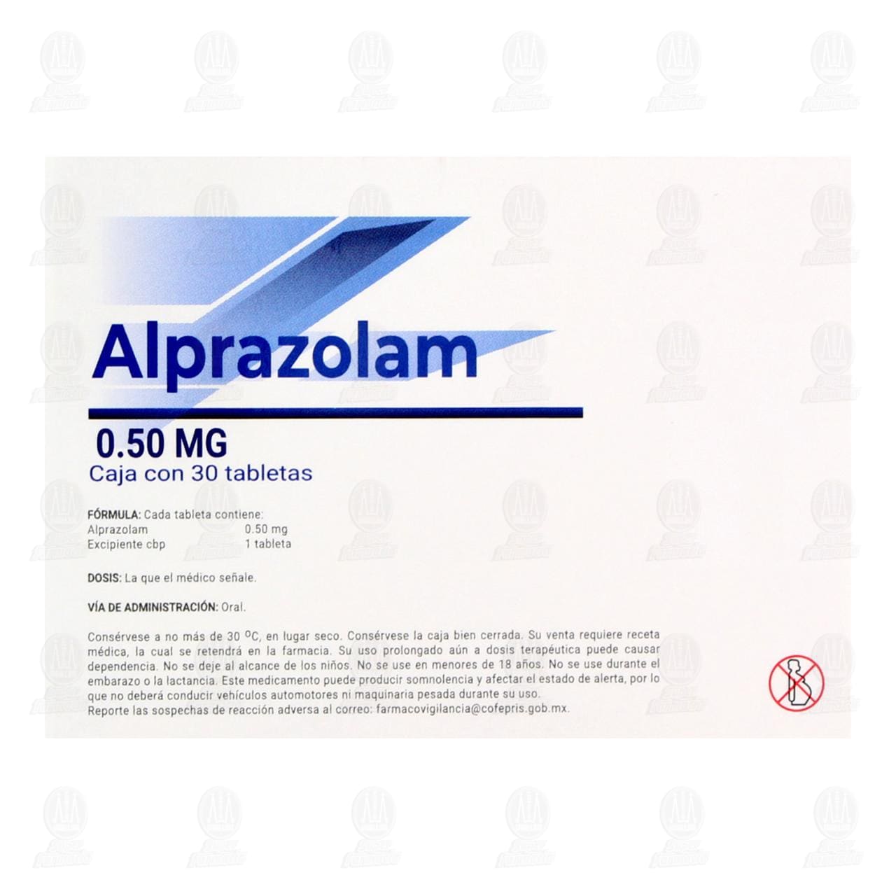 Alprazolam 0.50 mg, 30 Tabletas Pharmalife. image number 2