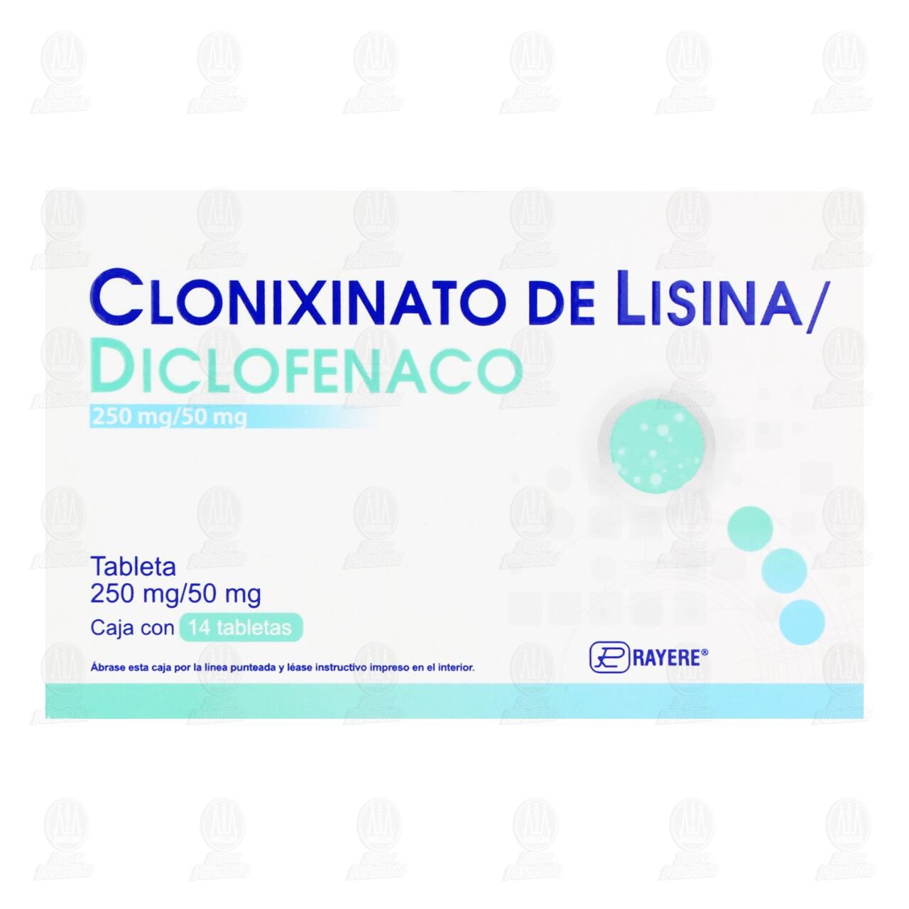 Clonixinato de Lisina, Tramadol 250mg/50mg, 14 Tabletas. image number 1