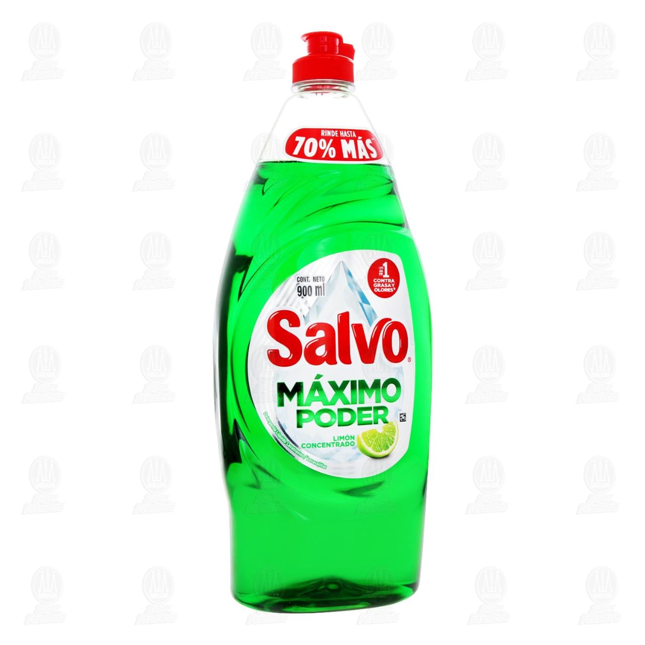 Lavatrastes L&iacute;quido Salvo M&aacute;ximo Poder Lim&oacute;n Concentrado, 900 ml. image number 0