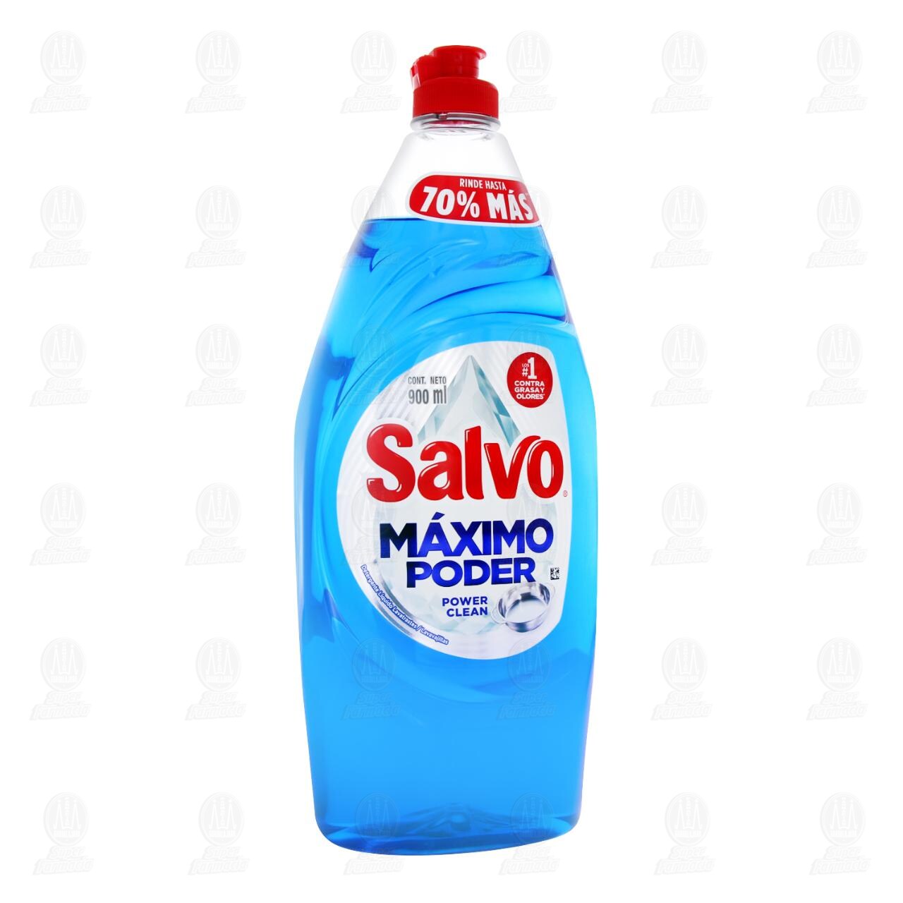 Lavatrastes L&iacute;quido Salvo M&aacute;ximo Poder Power Clean, 900 ml. image number 0