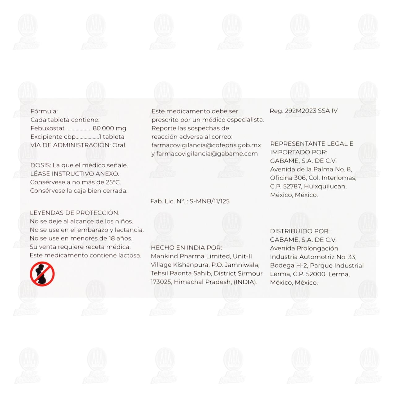 Feblorika 80 mg, 28 Tabletas. image number 2