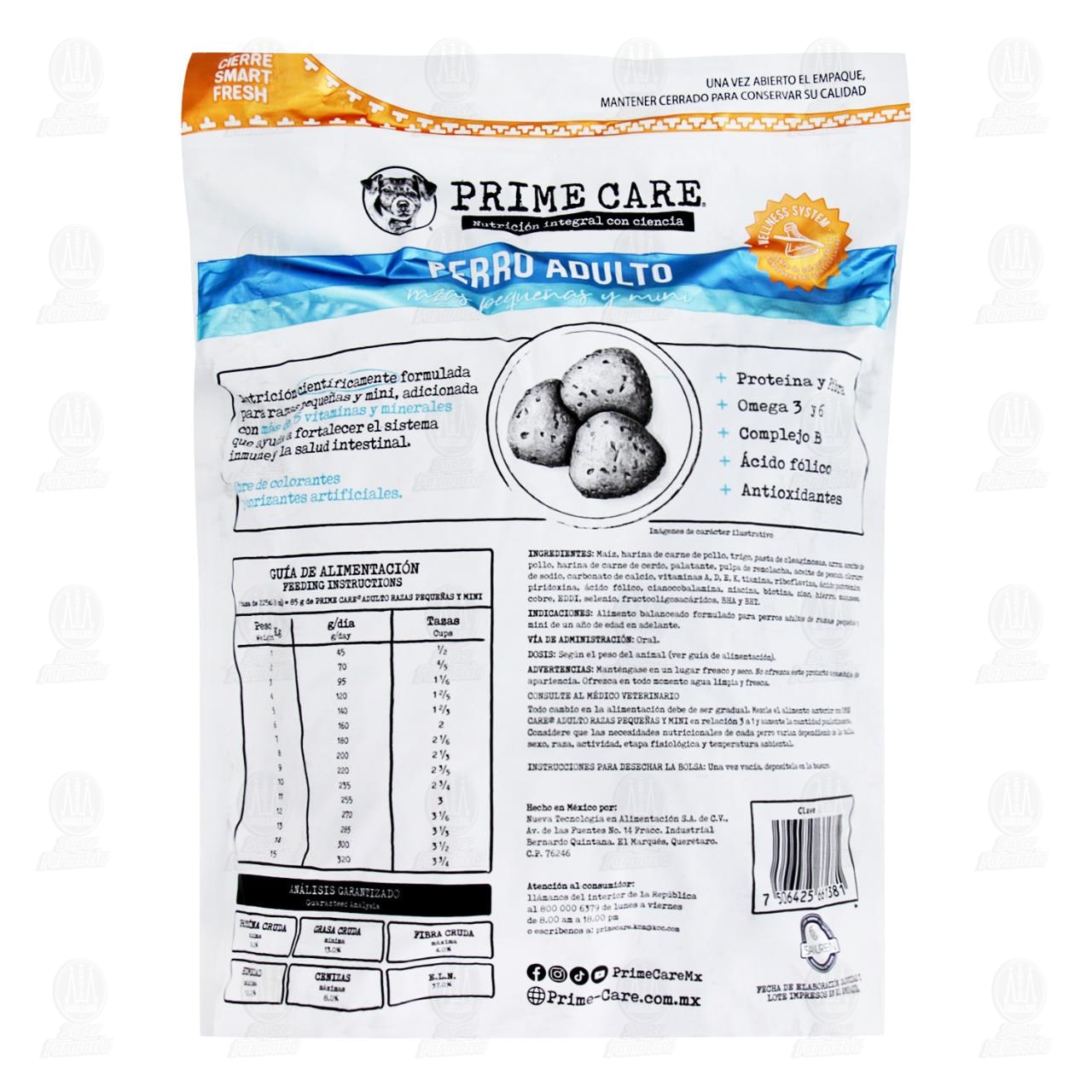 Alimento Prime Care para Perro Adulto Razas Peque&ntilde;as y Minis, 2 kg. image number 1