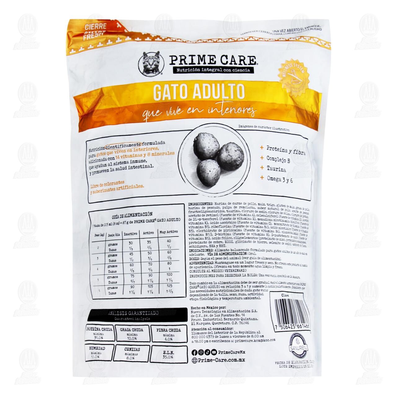 Alimento Prime Care para Gato Adulto, 1.5 kg. image number 1