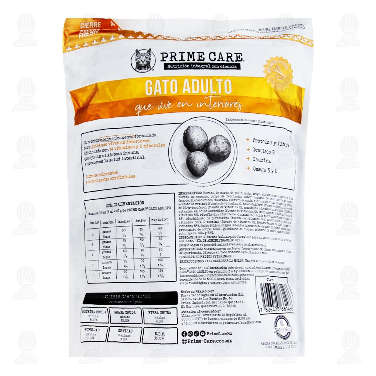 Alimento Prime Care para Gato Adulto, 1.5 kg. image number 1