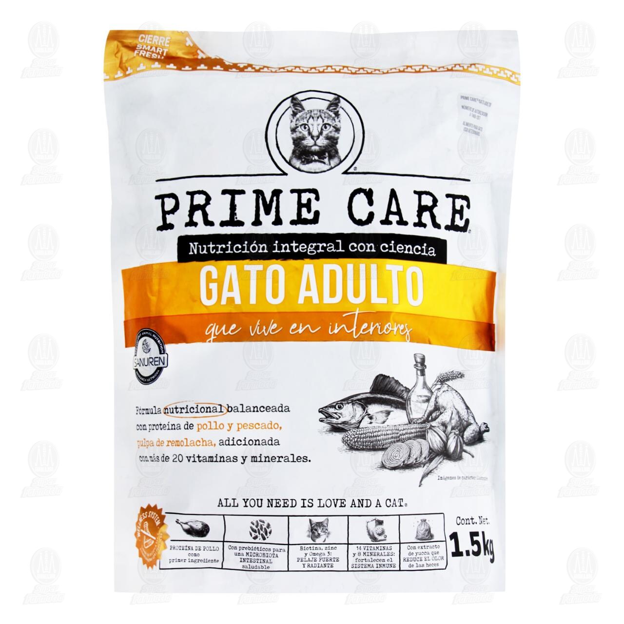 Alimento Prime Care para Gato Adulto, 1.5 kg. image number 0