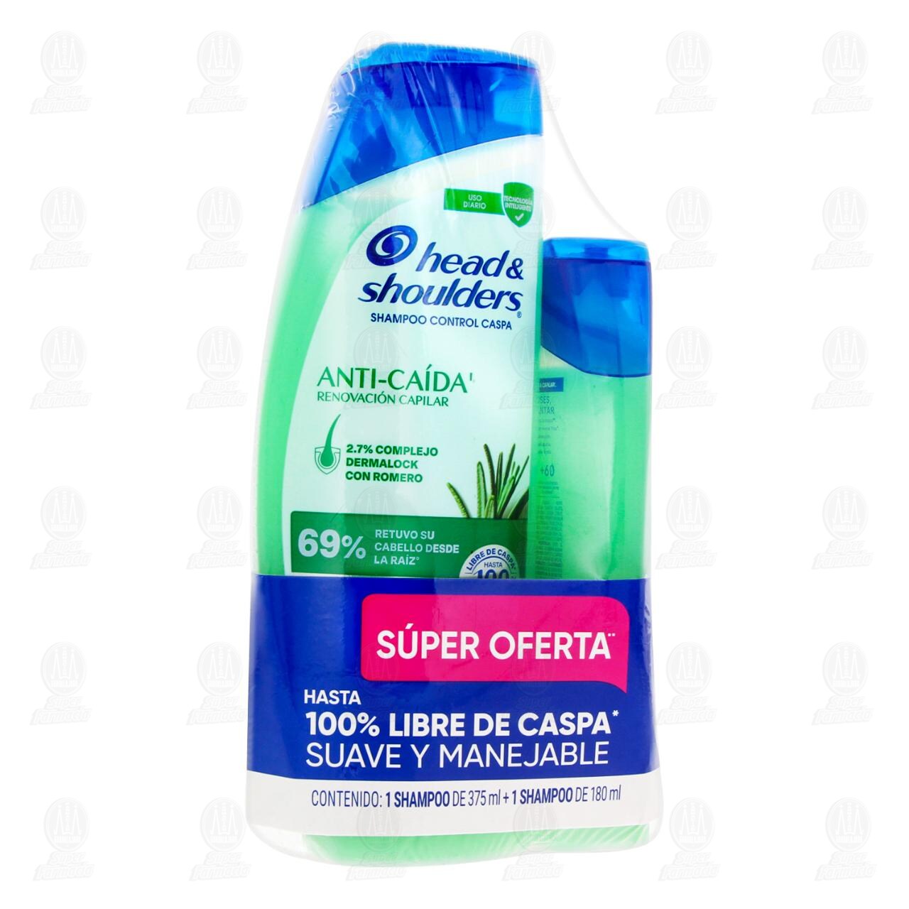 Pack Shampoo Head & Shoulders Anti-Ca&iacute;da Renovaci&oacute;n Capilar de 375 ml + 180 ml, 2 pzas. image number 0