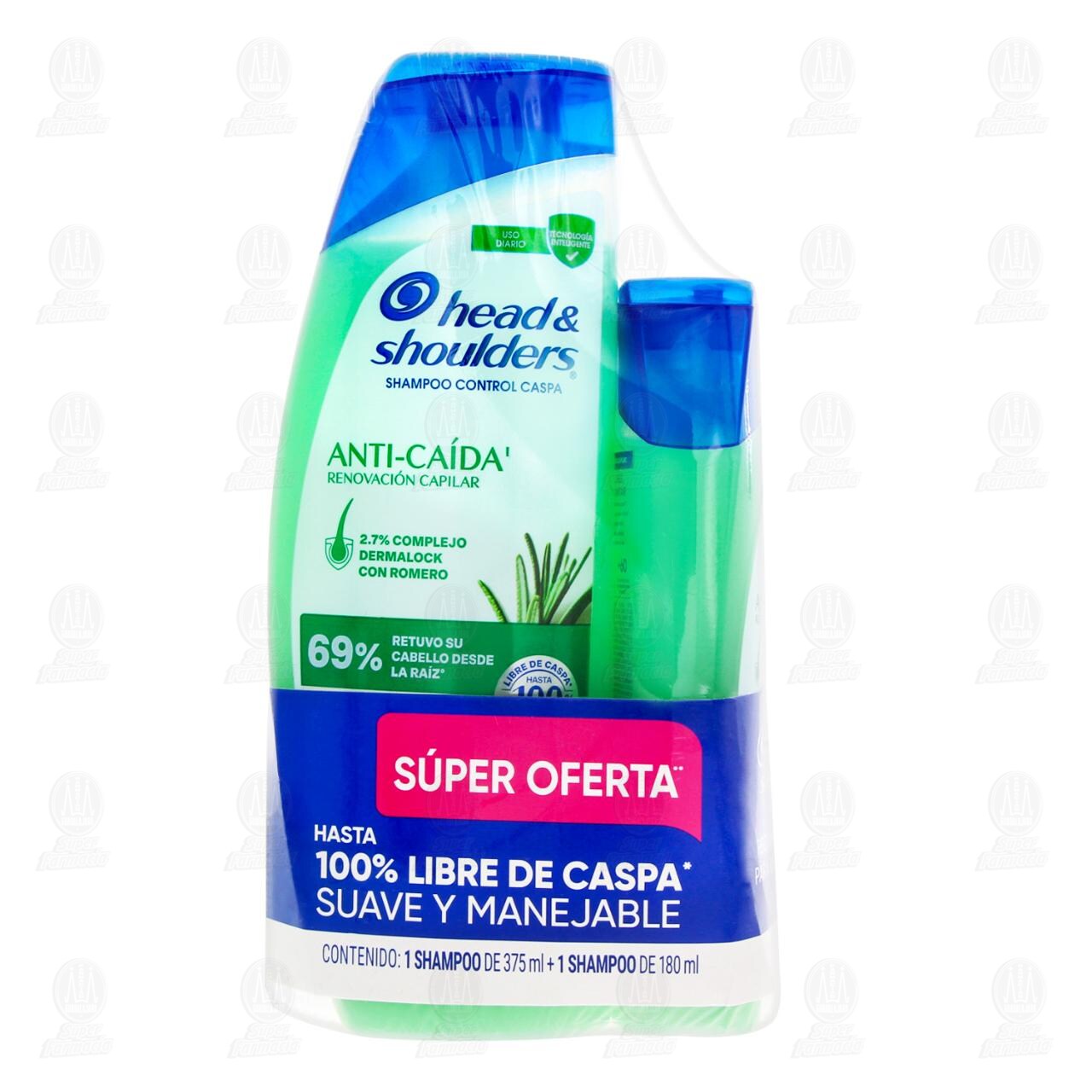 Pack Shampoo Head & Shoulders Anti-Ca&iacute;da Renovaci&oacute;n Capilar de 375 ml + 180 ml, 2 pzas. image number 1