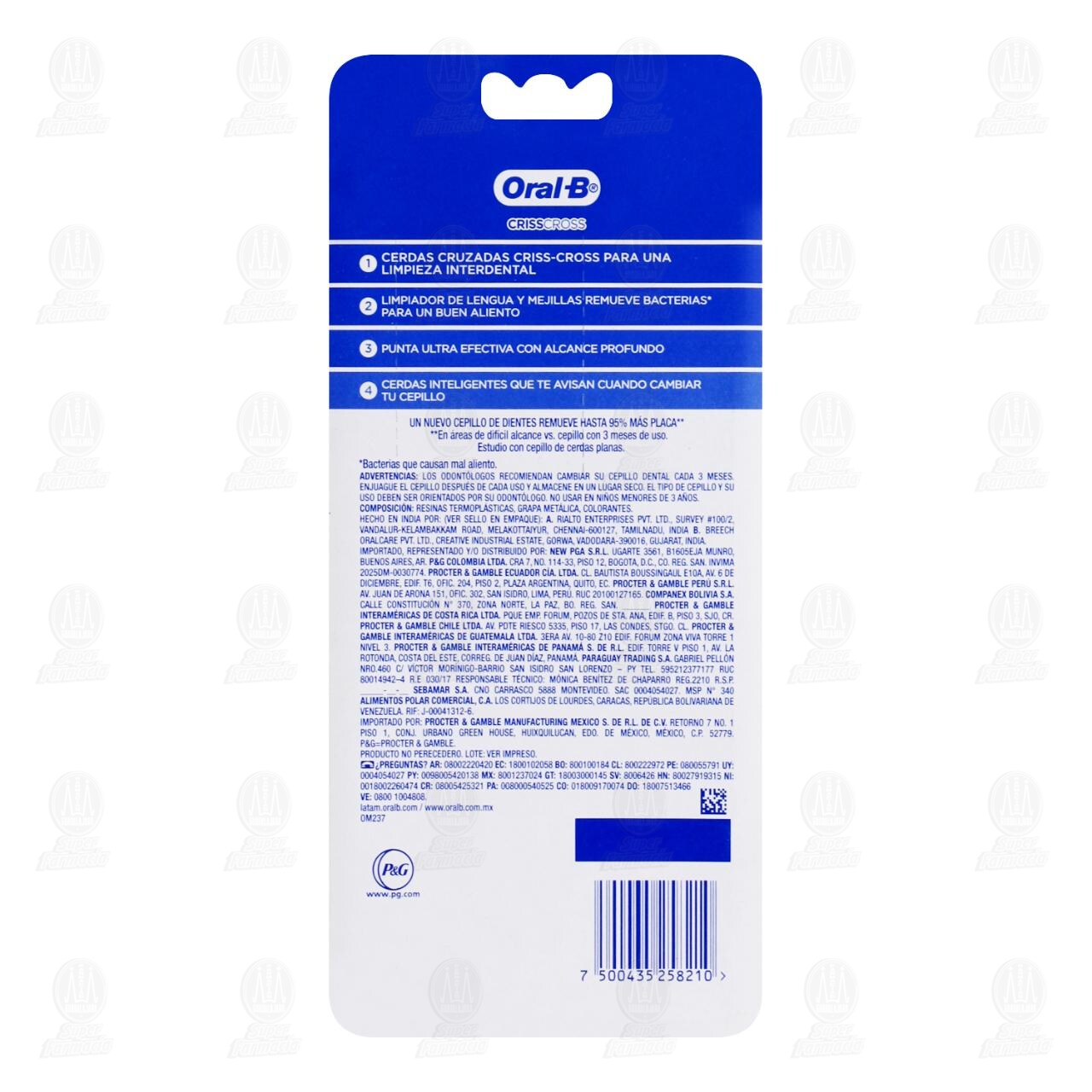 Pack Anual Cepillo de Dientes Oral-B Limpieza Interdental, 4 pzas. image number 1