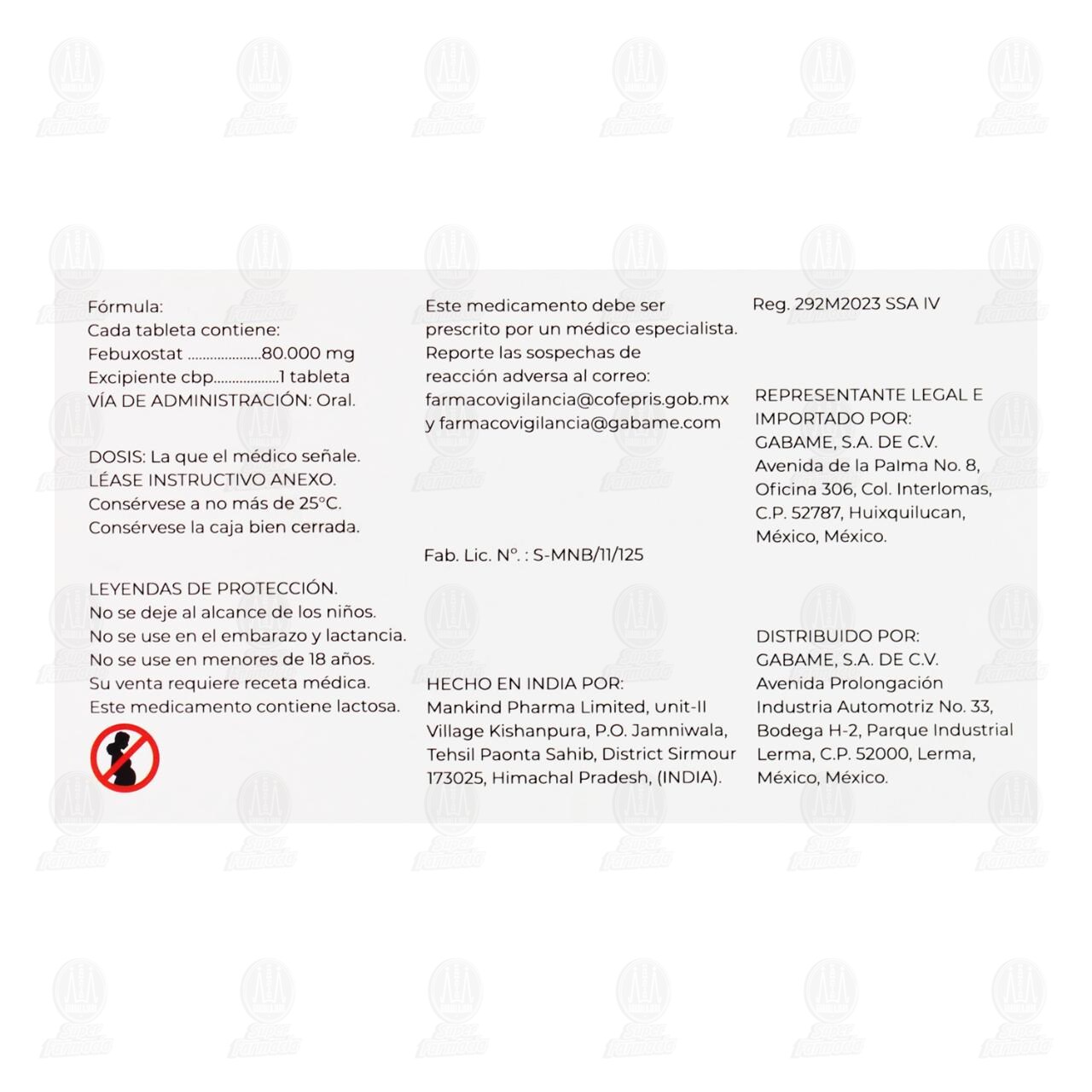 Feblorika 80 mg, 14 Tabletas. image number 2