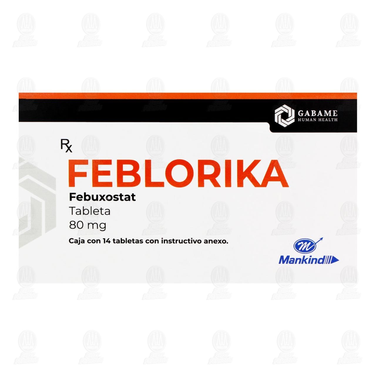 Feblorika 80 mg, 14 Tabletas. image number 1