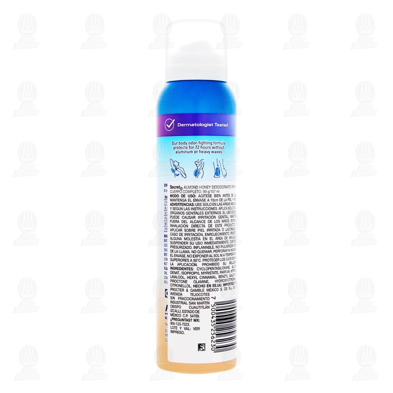 Desodorante Body Spray Secret Whole Body Sensitive en Aerosol, 99 gr. image number 2