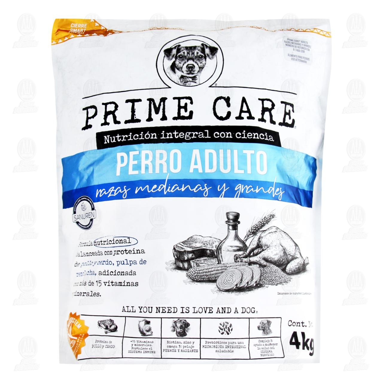 Alimento Prime Care para Perro Adulto Razas Medianas y Grandes, 4 kg. image number 0