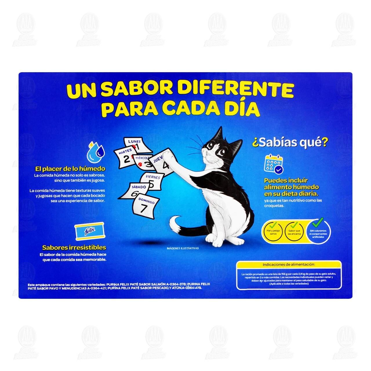 Pack de Alimento H&uacute;medo para Gato Purina Felix Pat&eacute; Surtido, 6 pzas. image number 2
