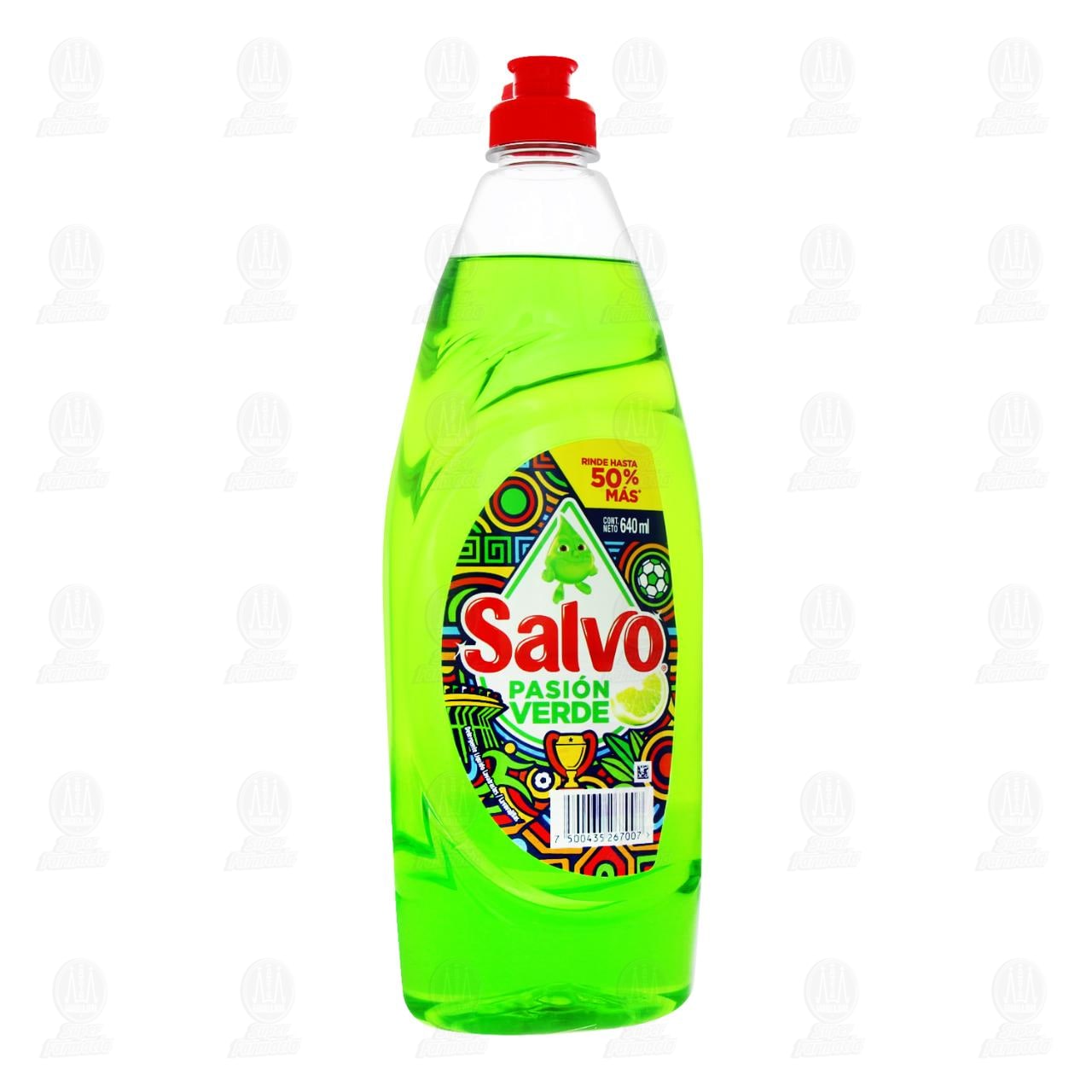 Lavatrastes L&iacute;quido Salvo Pasi&oacute;n Verde, 640 ml. image number 0