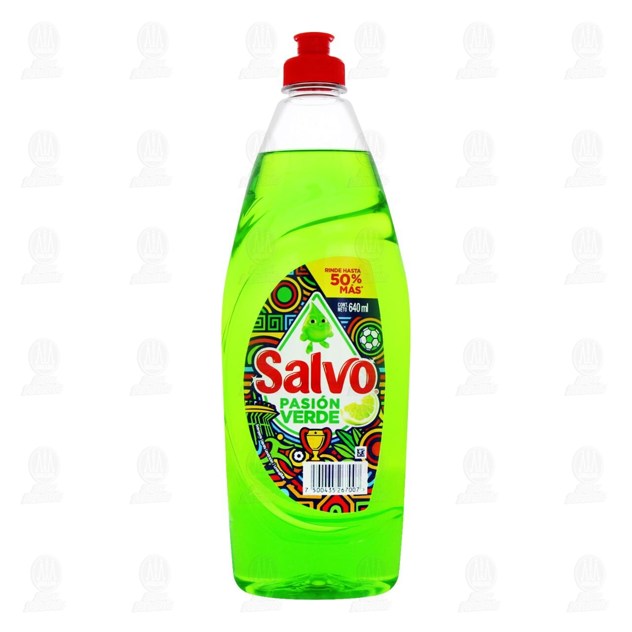 Lavatrastes L&iacute;quido Salvo Pasi&oacute;n Verde, 640 ml. image number 1