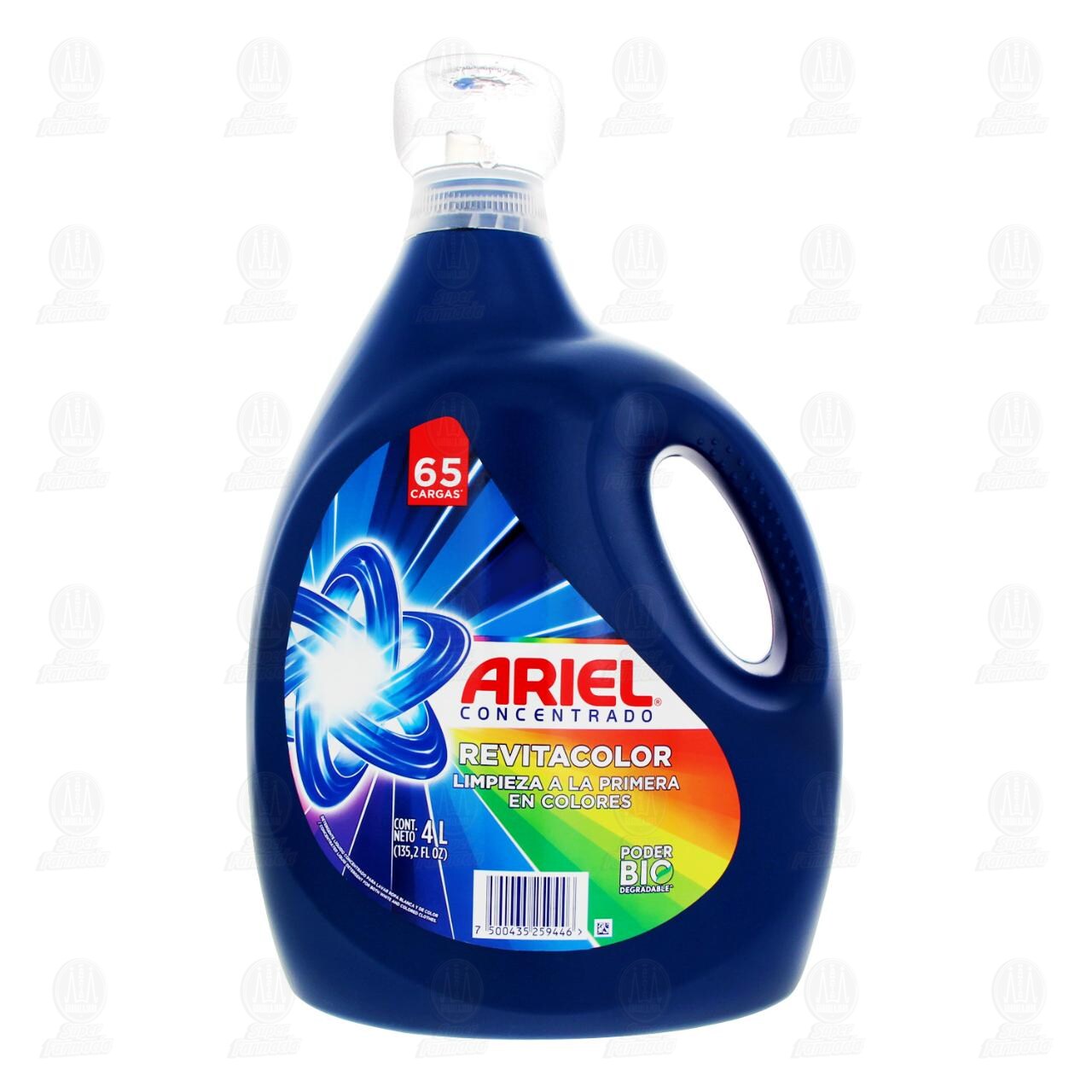 Detergente L&iacute;quido Ariel Concentrado Revitacolor, 4 l. image number 1