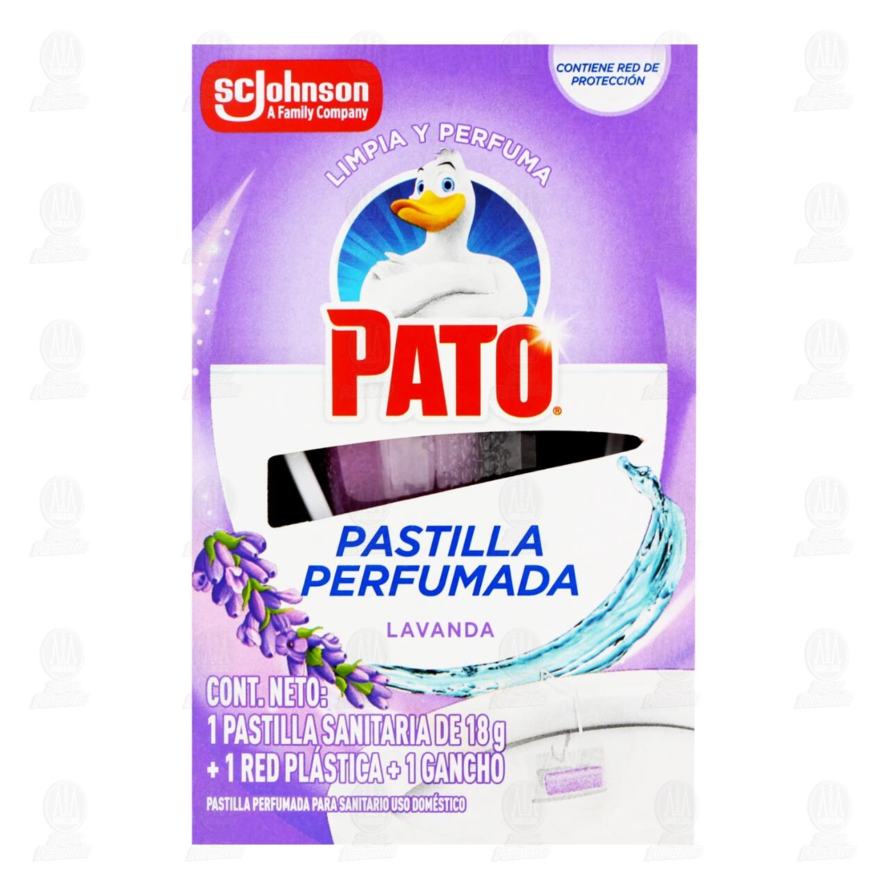 Pastilla Sanitaria Pato Lavanda con Red Protectora, 18 gr. image number 1