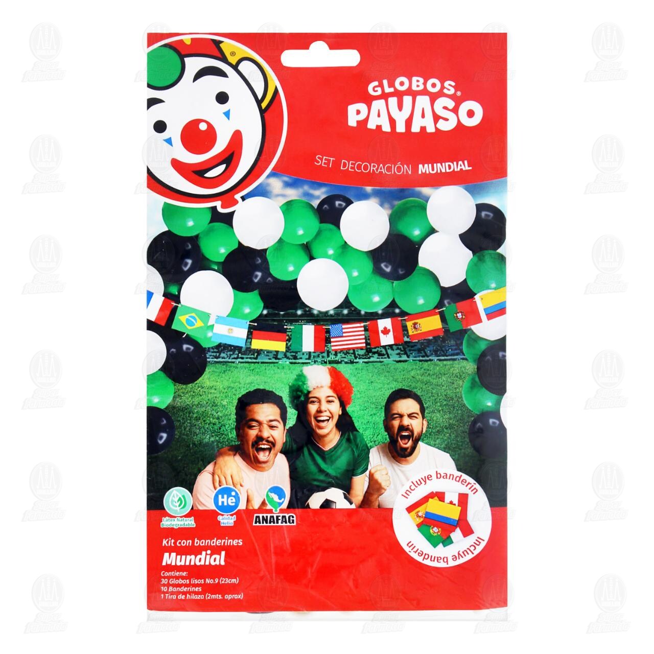Set Globos Payaso Decoraci&oacute;n, 3 pzas. image number 0