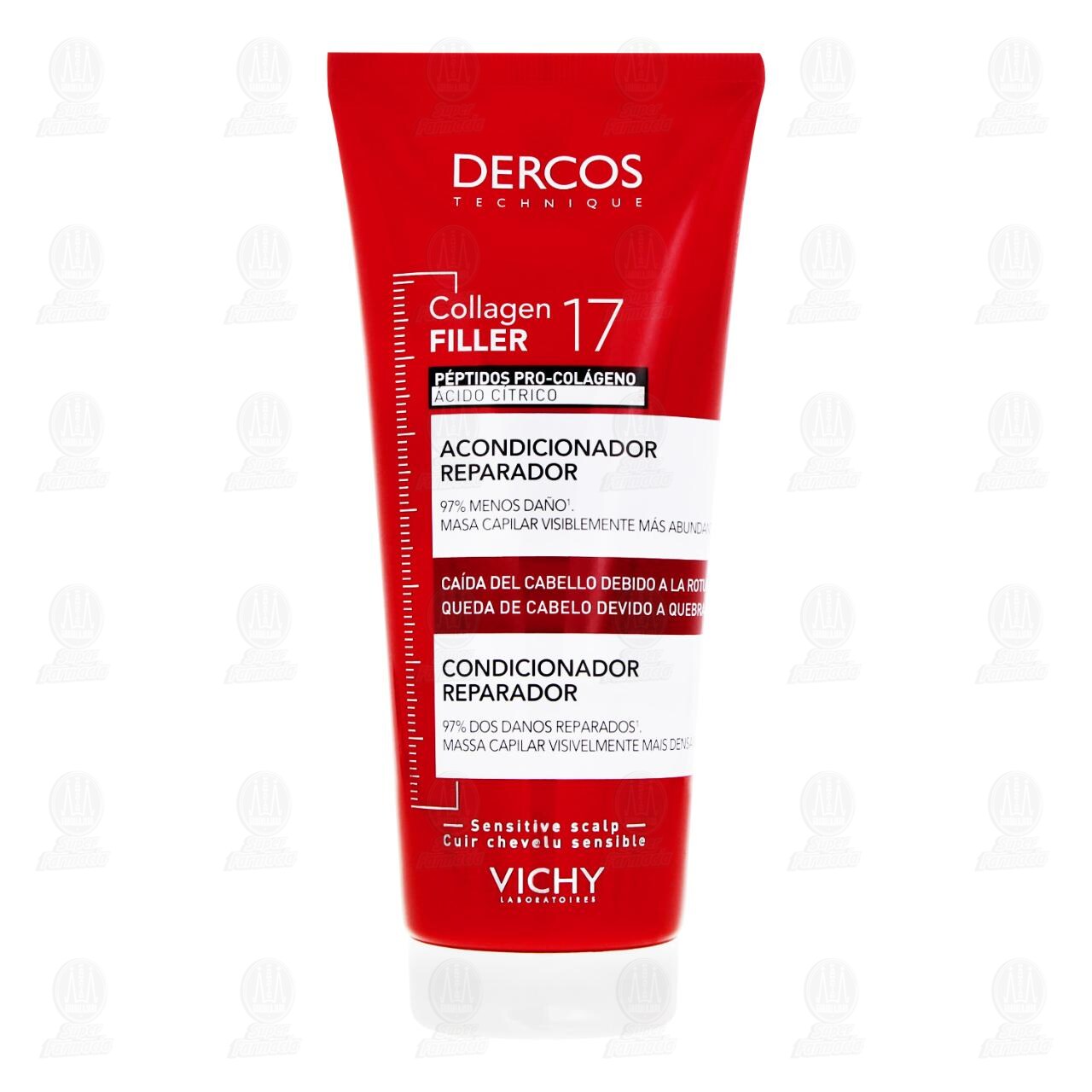 Vichy Dercos Technique Collagen 17 Filler Acondicionador Reparador, 200 ml. image number 0
