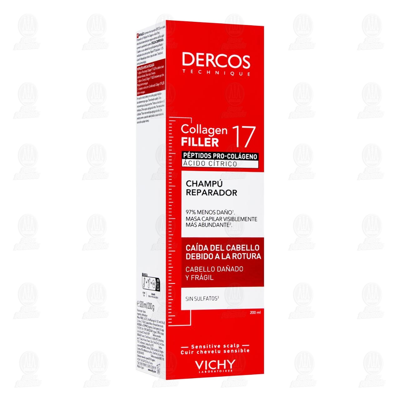 Vichy Dercos Technique Collagen 17 Filler Champ&uacute; Reparador, 200 ml. image number 0