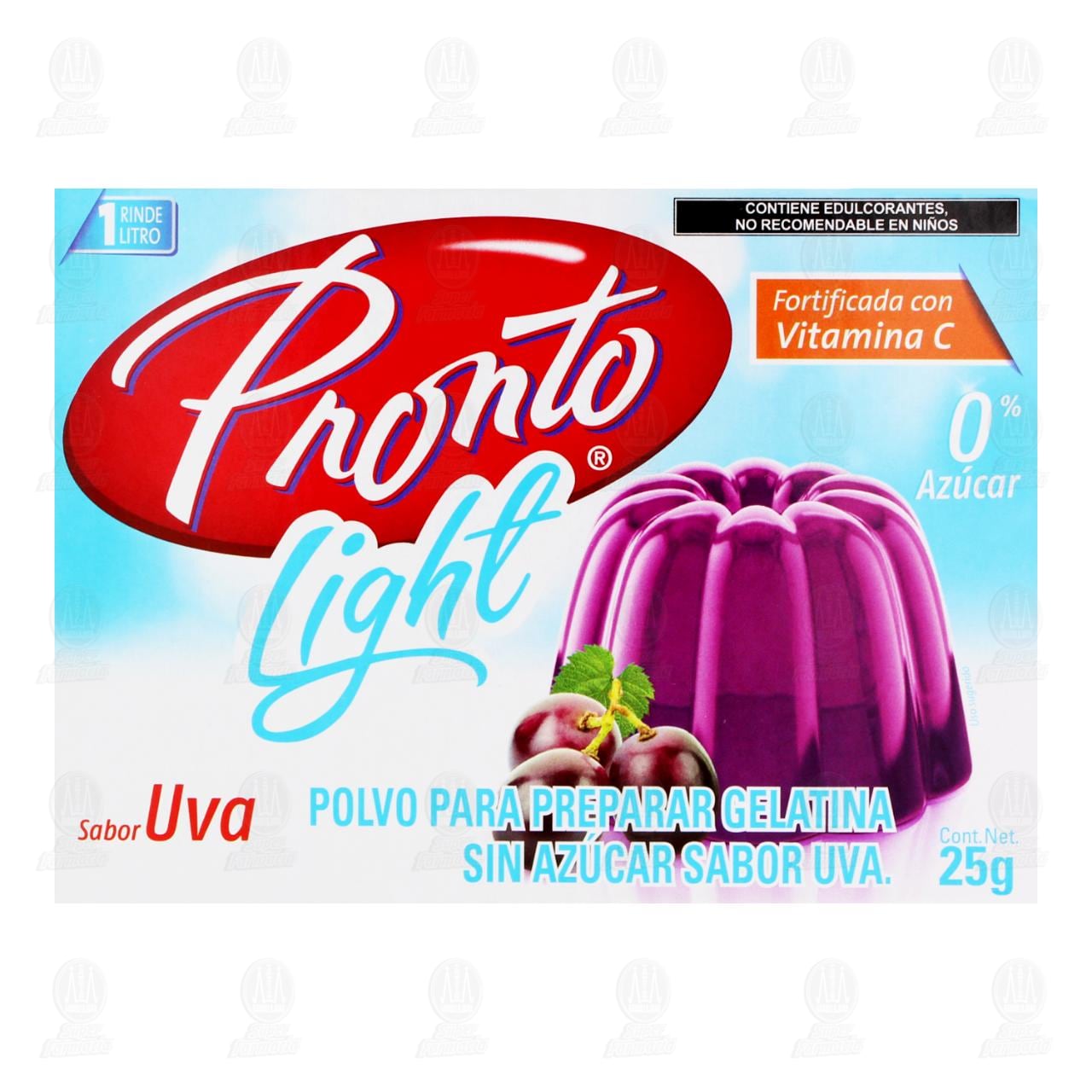 Polvo para Preparar Gelatina Pronto Light Sabor Uva, 25 gr. image number 1